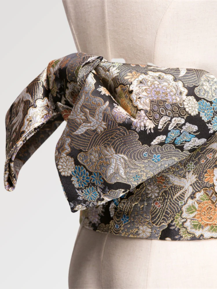 Ceinture Obi Noire 'Tachibana' - Image 3